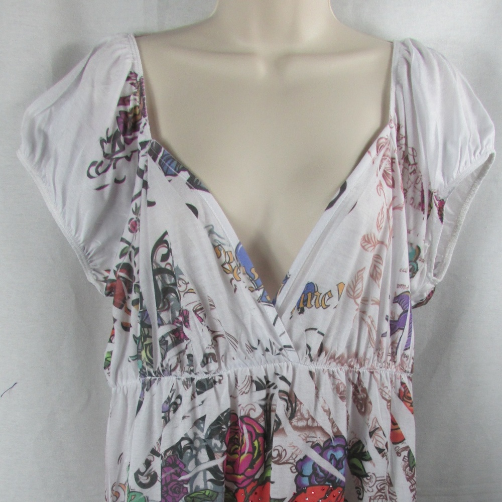 Mi Manchi 3X Love Peace heart tattoo look‎ dress